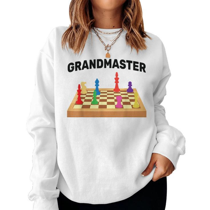 Chess Grandmaster Queen King Pawn Rook Bishop Women Sweatshirt