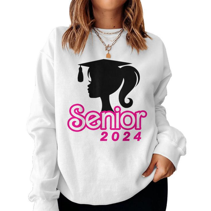 Class Of 2024 Senior Pink  Seniors 2024 Girls Women Sweatshirt