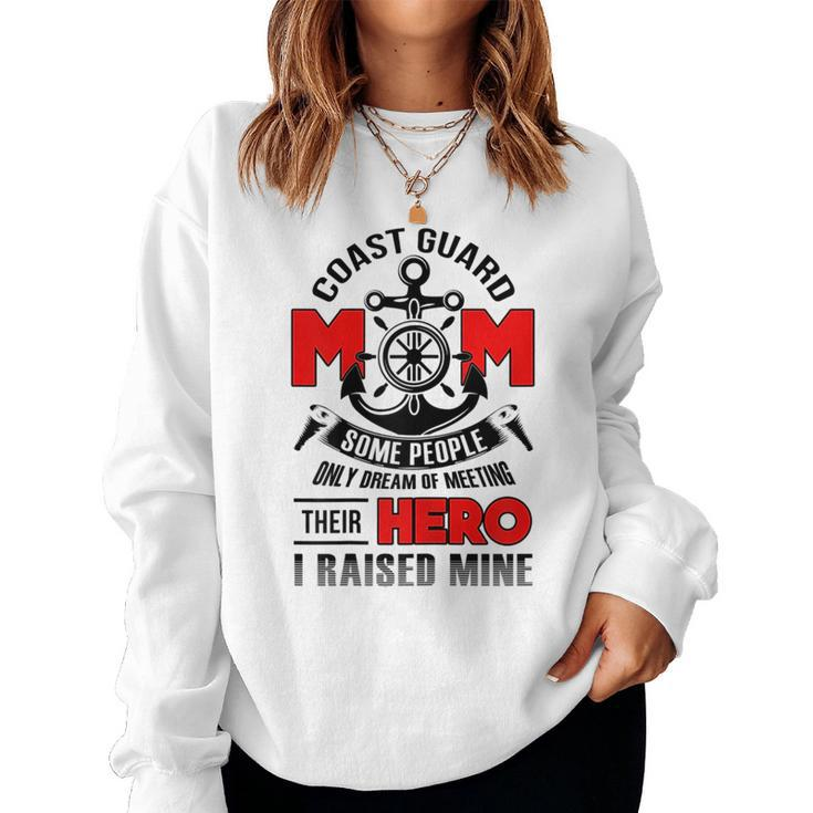 Coast Guard Mom American Hero Ship Anchor Inspired Women Sweatshirt