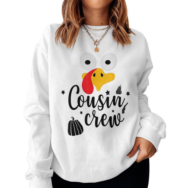 Cousin Crew Thanksgiving Family Matching Turkey Day Fall Women Sweatshirt
