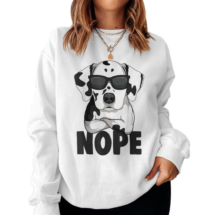Dalmatian Dog Kids  Women Crewneck Graphic Sweatshirt