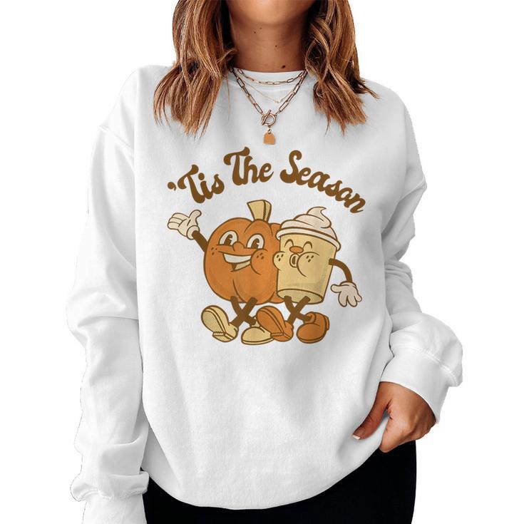 Fall Autumn Tis The Season Pumpkin Spice Coffee Latte Women Sweatshirt