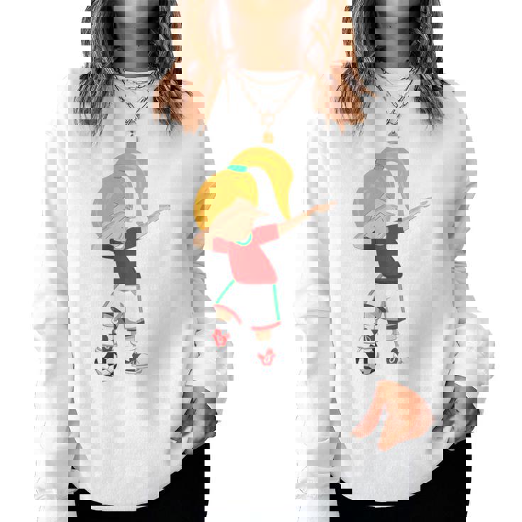 Dabbing Soccer Soccer Dab Girl Women Sweatshirt