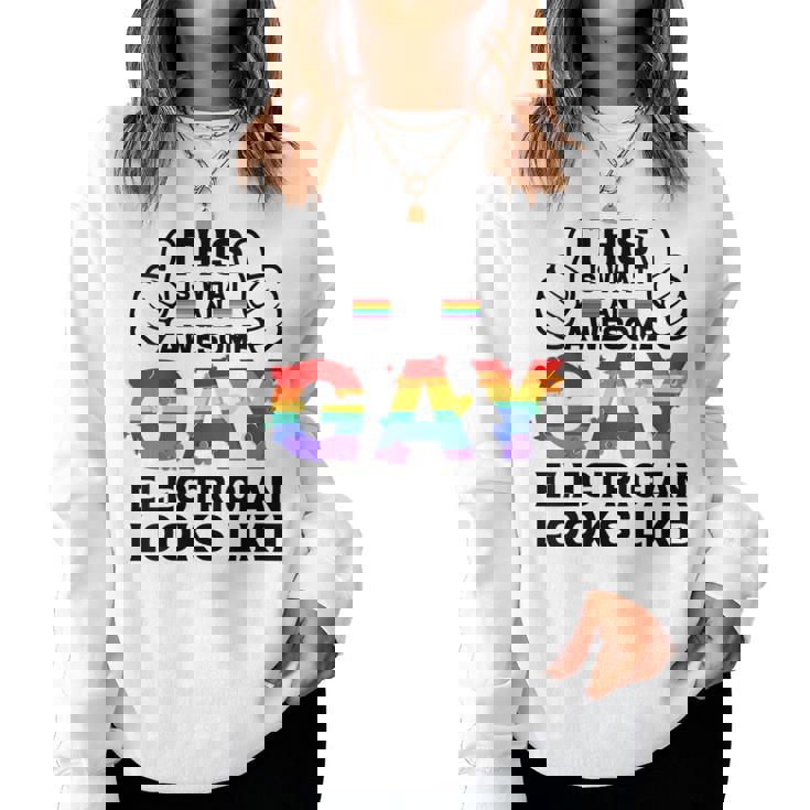 This Is What A Gay Electrician Looks Like Lgbtq Pride Month Women Sweatshirt