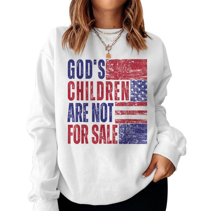 Gods Children Are Not For Sale Political Political Women Sweatshirt