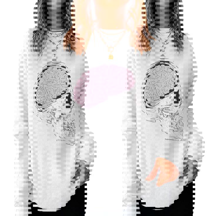 Hand-Drawn Vintage Retro Skull For Brain Surgeon Women Sweatshirt Hand-Drawn Vintage Retro Skull For Brain Surgeon Women Sweatshirt