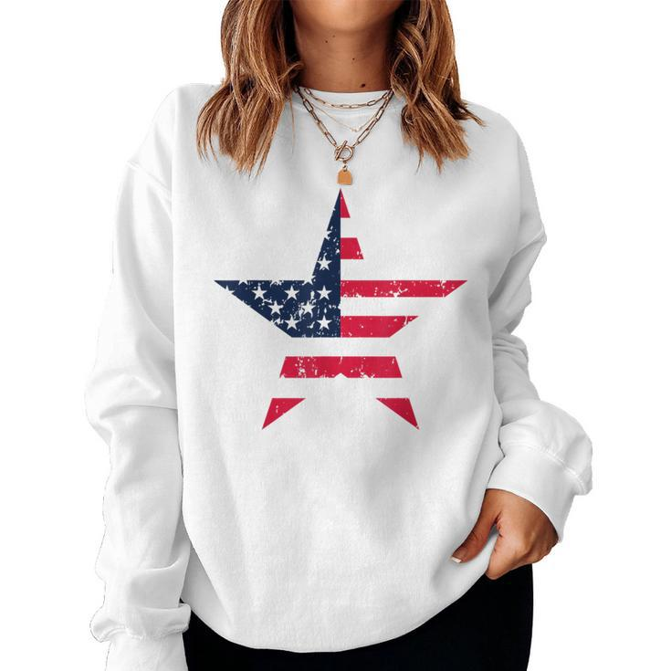 Happy 4Th Of July Usa American Flag Star Men Women Usa Women Sweatshirt