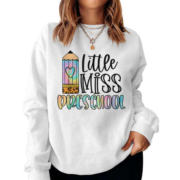 Little Miss Preschool Girl Back To School Preschool Women Sweatshirt