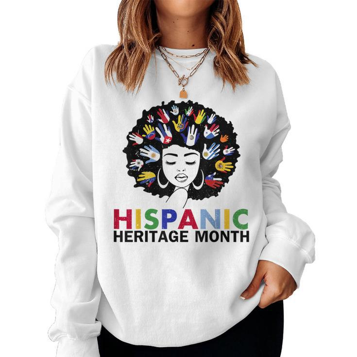 National Hispanic Heritage Month Messy Bun For Man Women Sweatshirt