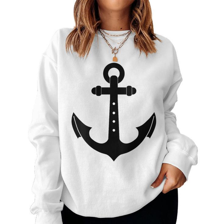 Nautical Anchor Cute For Sailors Boaters & Yachting_4 Women Sweatshirt