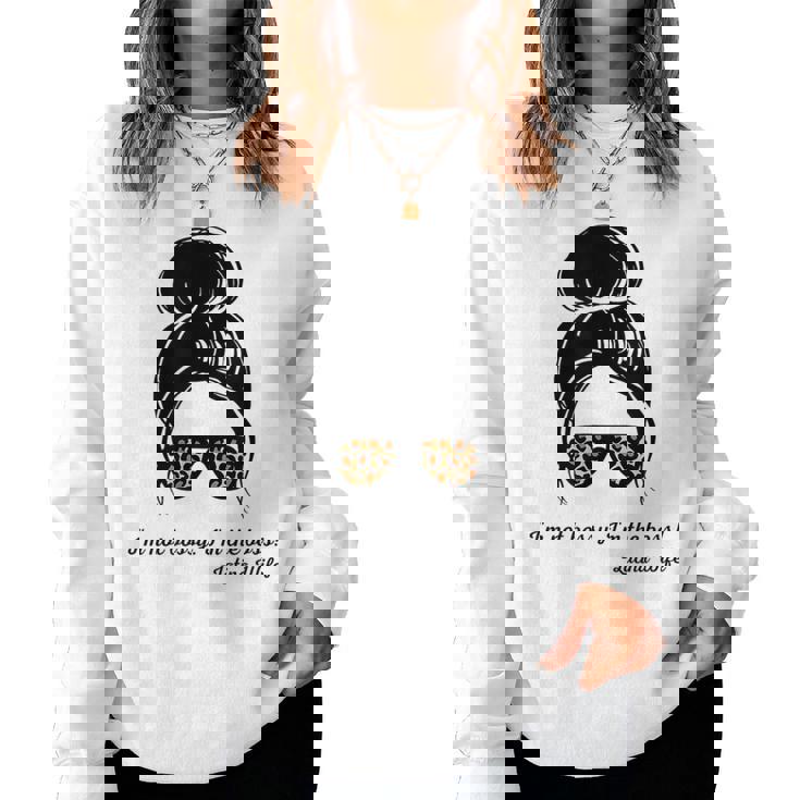 Im Not Bossy Im The Boss Latina Wife Animal Print For Wife Women Sweatshirt