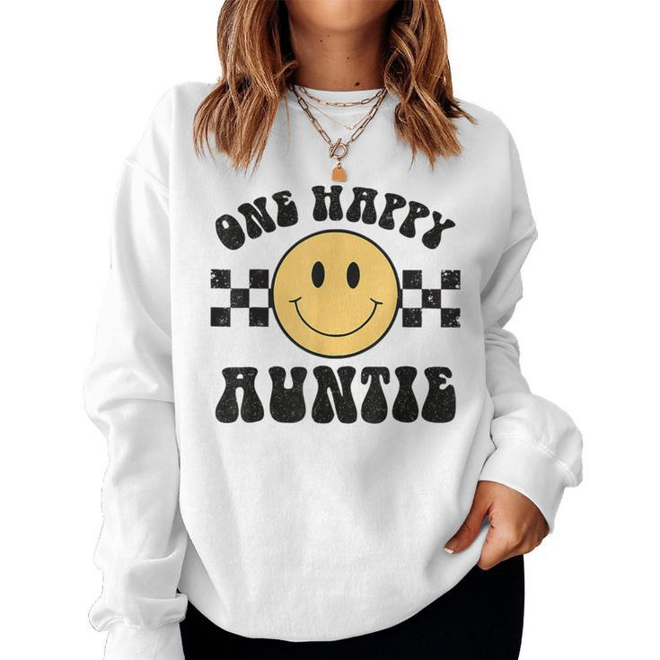 One Happy Dude 1St Birthday One Cool Auntie Family Matching Women Sweatshirt