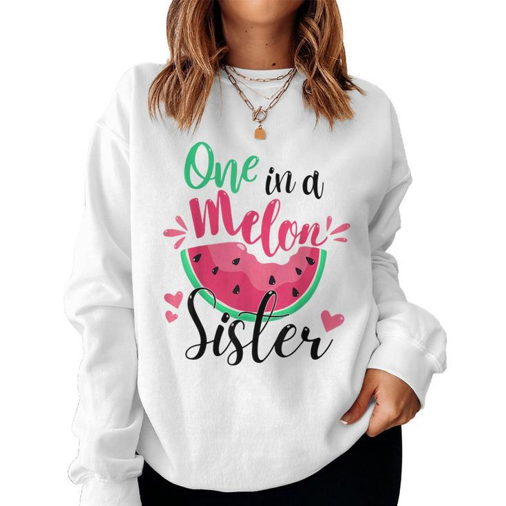 One In A Melon Sister Summer Birthday Party Matching Family Women Sweatshirt