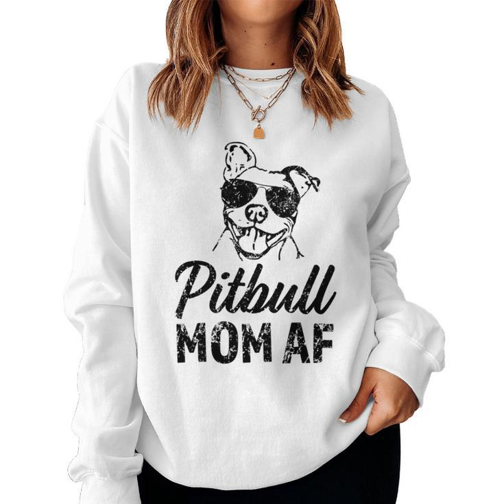 Pitbull Mom Af Women's Pit Bull Dog Mama Women Sweatshirt