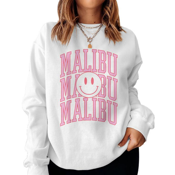 Preppy Varsity Pink Malibu California For N Girls Women Sweatshirt