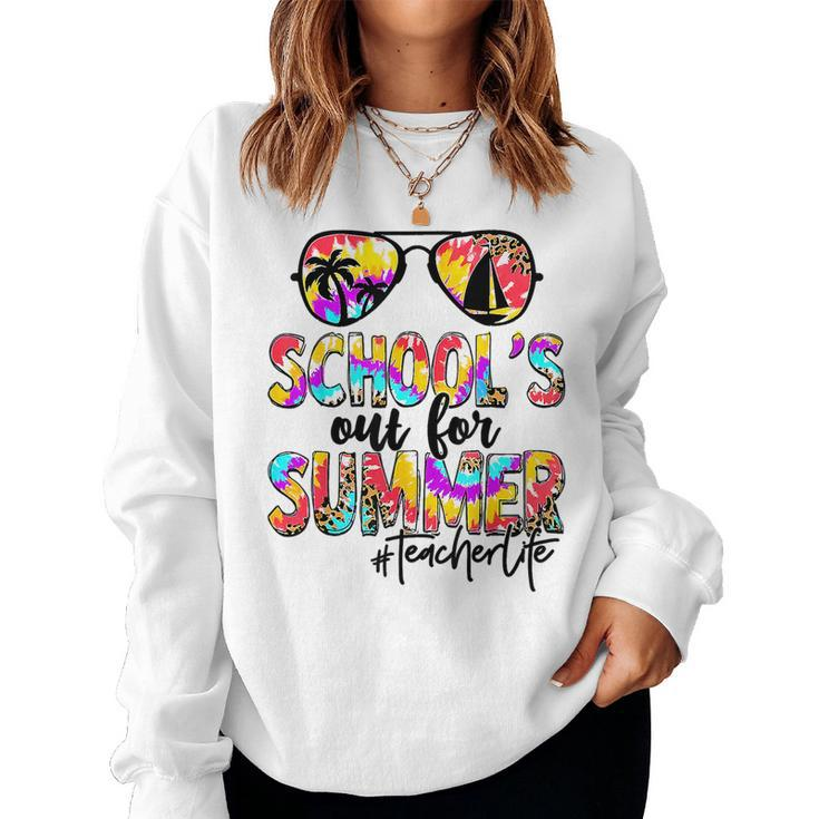 Retro Last Day Of School Schools Out For Summer Teacher Life Women Sweatshirt