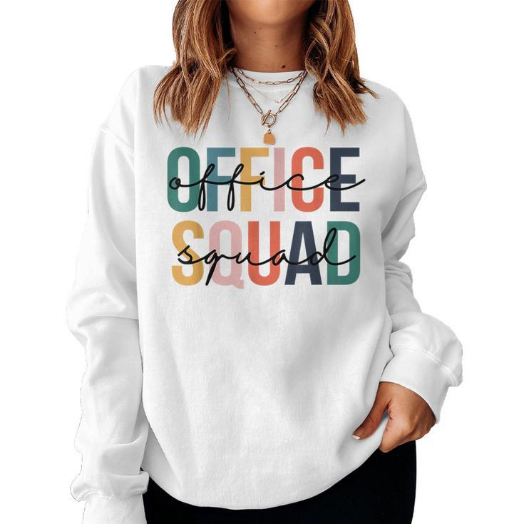 Retro Office Squad Back To School Teachers Students Women Sweatshirt