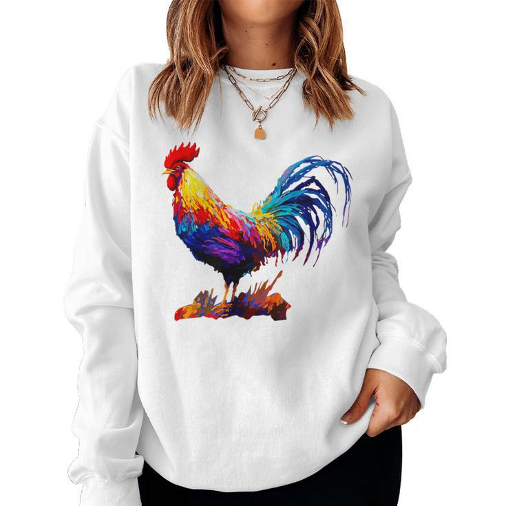 Rooster Country Decor Chicken Gallo Farm Women Sweatshirt