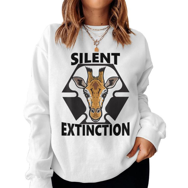 Silent Extinction Giraffe Animals Love Apparel Animals Women Sweatshirt