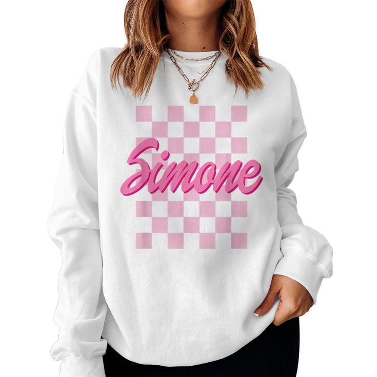 Simone First Name-D Boy Girl Baby Birth-Day Women Sweatshirt