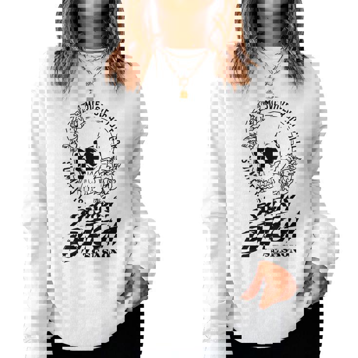 Skull Move Over Hot Girl Summer It's Spooky-Bitch Season Women Sweatshirt