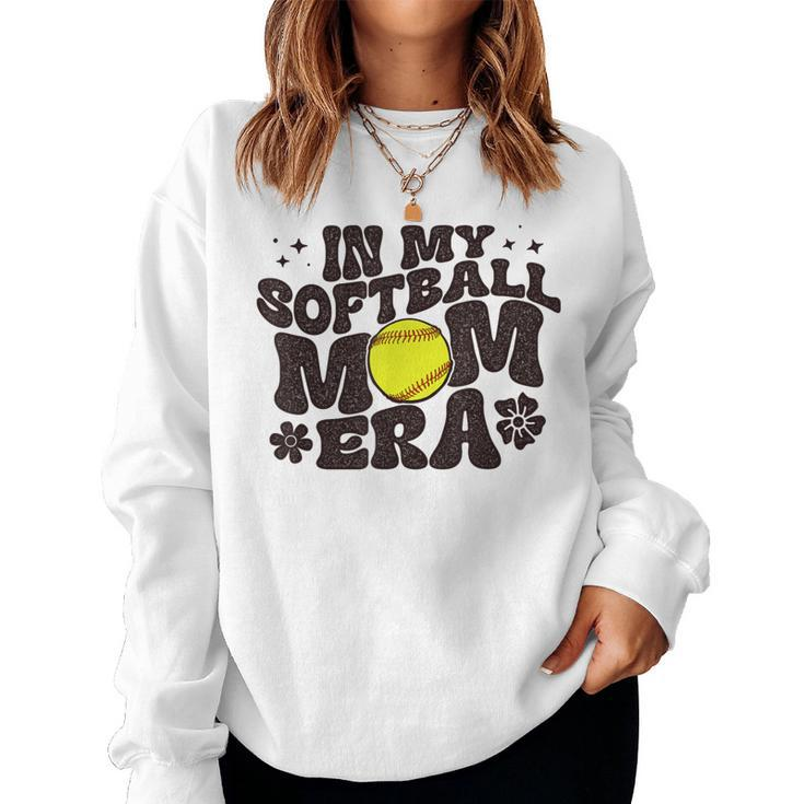 In My Softball Mom Era Softball Mama Retro Women Sweatshirt