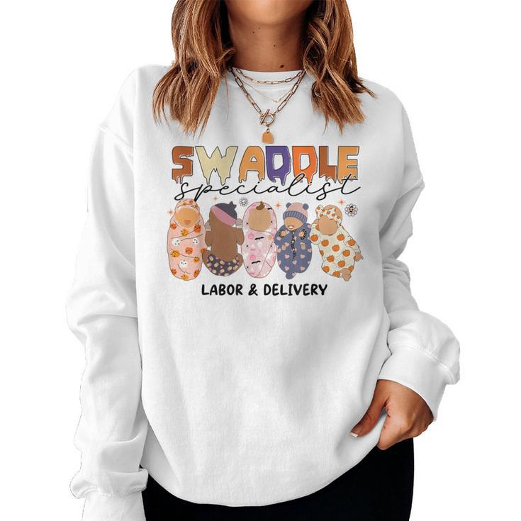 Swaddle Specialist Labor Delivery Nurse Halloween Women Sweatshirt