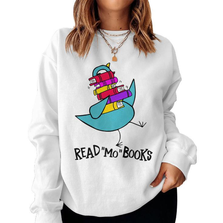 Teacher Library Read Mo Books Pigeon Reading Library Women Sweatshirt