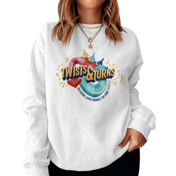 Twists And Turns Vbs 2023 Following Jesus Changes The Game Women Sweatshirt