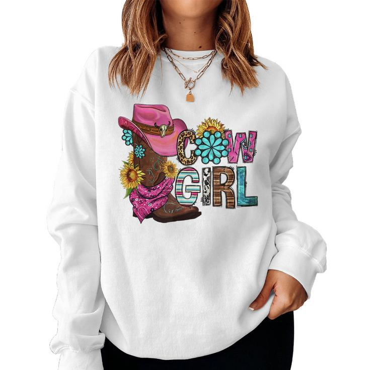 Western Cowgirl Gifts For Girls Women  Women Crewneck Graphic Sweatshirt