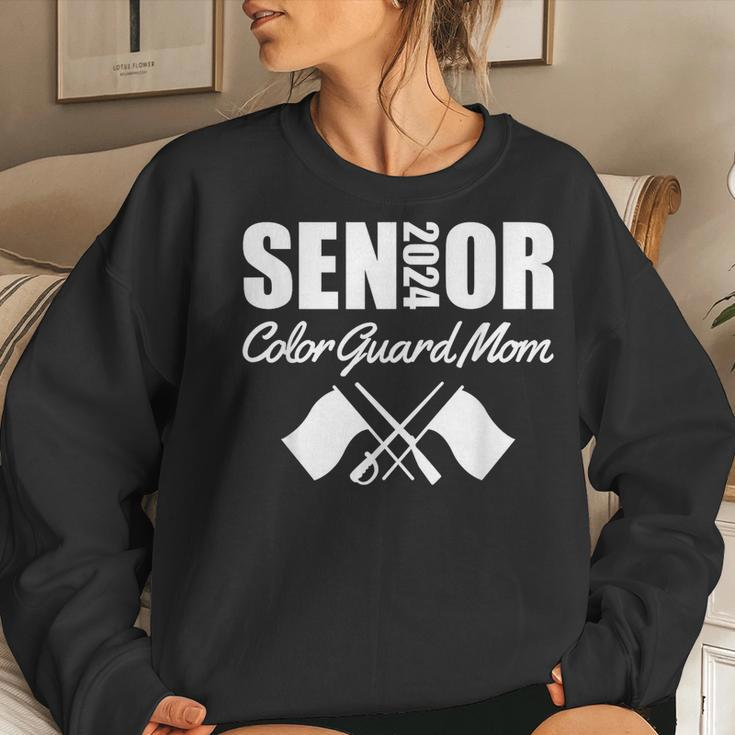 2024 Senior Color Guard Mom Flag Marching Band Parent Helper Women Sweatshirt Gifts for Her