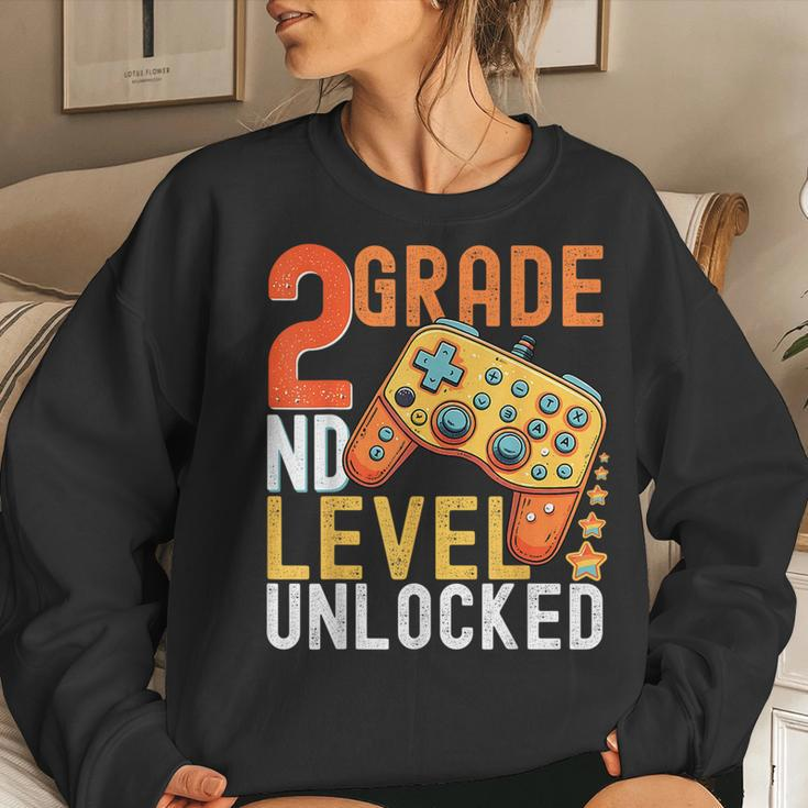 2Nd Grade Level Unlocked Video Game Back To School Boys Women Sweatshirt Gifts for Her