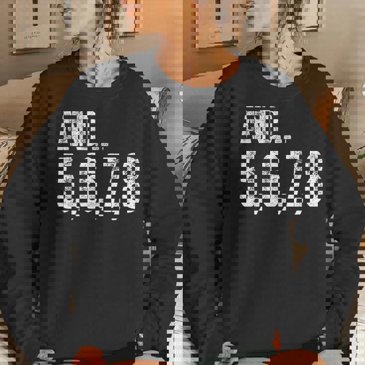 And 5 6 7 8 Dance Teacher Line Dancing Class Women Sweatshirt Gifts for Her