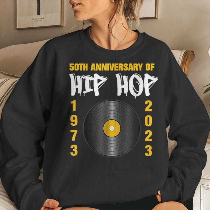 50 Years Hip Hop Vinyl Retro _ 50Th Anniversary Celebration Women Sweatshirt Gifts for Her