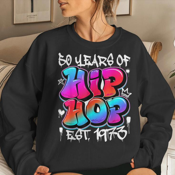 50 Years Old 50Th Anniversary Of Hip Hop Graffiti Hip Hop Women Sweatshirt Gifts for Her