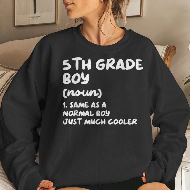 5Th Grade Boy Definition Funny Back To School Student Women Crewneck Graphic Sweatshirt Gifts for Her