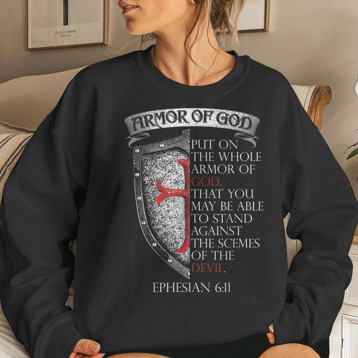 Armor Of God Ephesians 617 Bible VerseChristian Women Crewneck Graphic Sweatshirt Gifts for Her