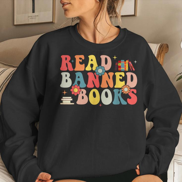Im With The Banned Books I Read Banned Books Lovers Women Sweatshirt Gifts for Her
