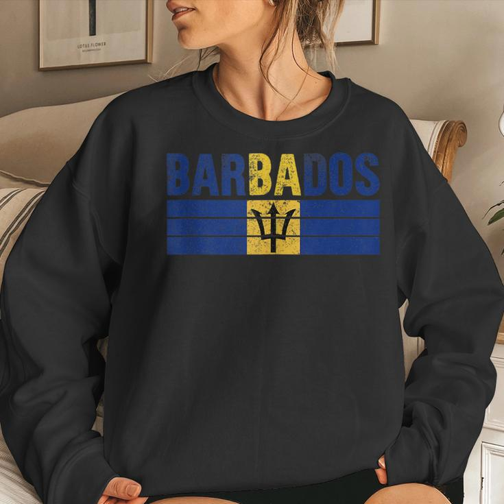 Barbados Flag Barbadian Kids Women Crewneck Graphic Sweatshirt Gifts for Her