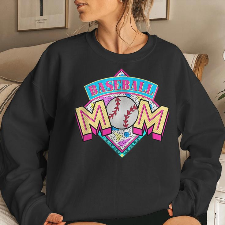 Baseball Mom Retro 80S 90S Baseball Mama For Mom Women Sweatshirt Gifts for Her
