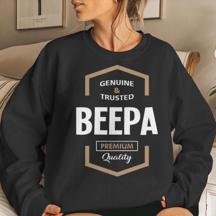 Beepa Grandpa Gift Genuine Trusted Beepa Quality Women Crewneck Graphic Sweatshirt Gifts for Her