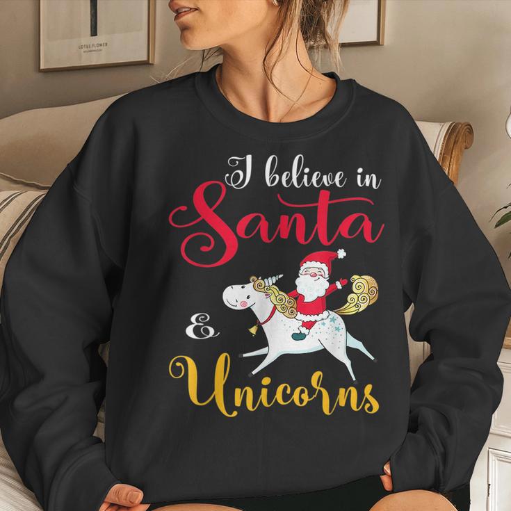 I believe in discount santa and unicorns sweater