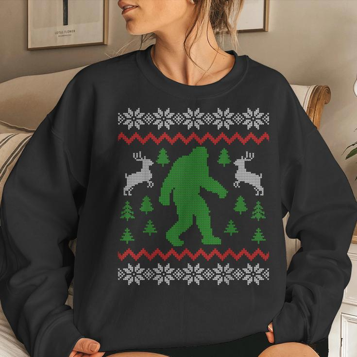 Bigfoot Big Foot Yeti Sasquatch Christmas Ugly Sweater Women Sweatshirt Gifts for Her
