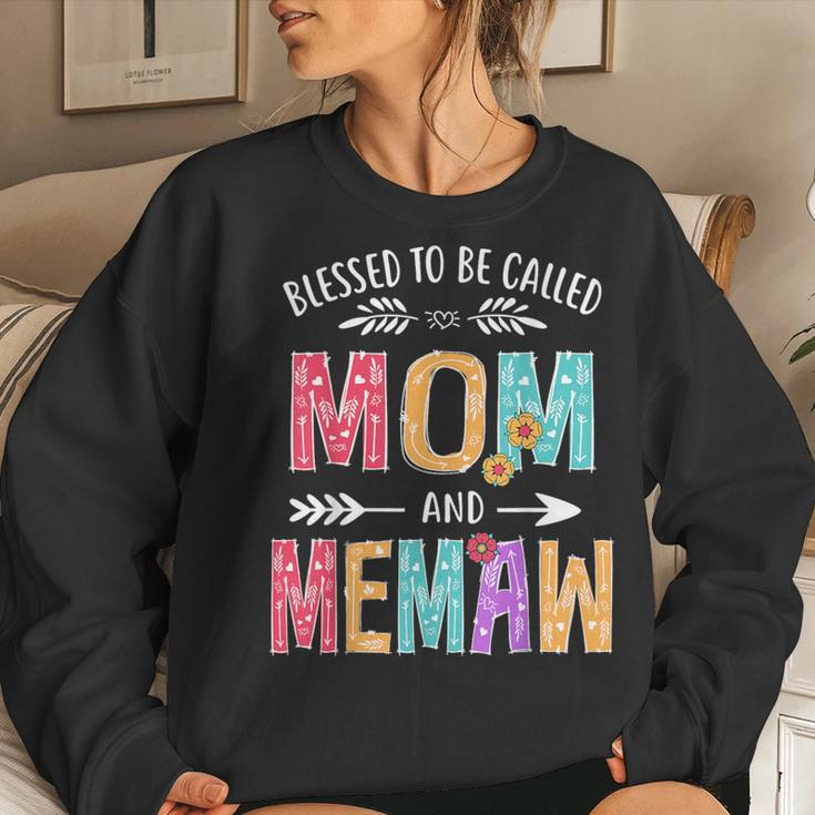 Blessed To Be Called Mom And Memaw Grandma Women Sweatshirt Gifts for Her