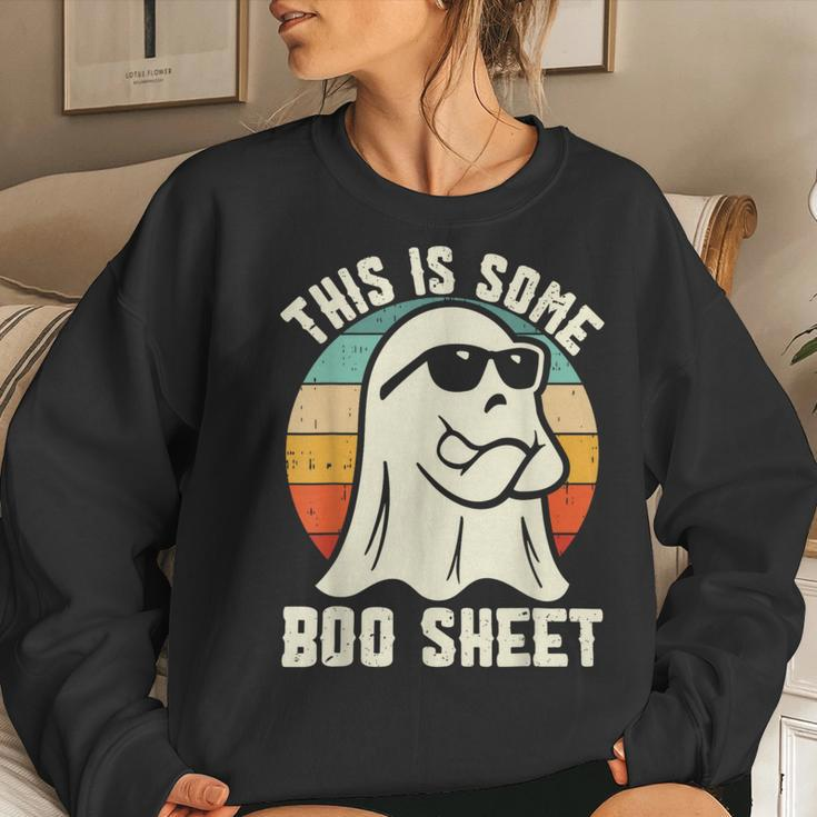 This Is Some Boo Sheet Ghost Halloween Costume Women Sweatshirt Gifts for Her
