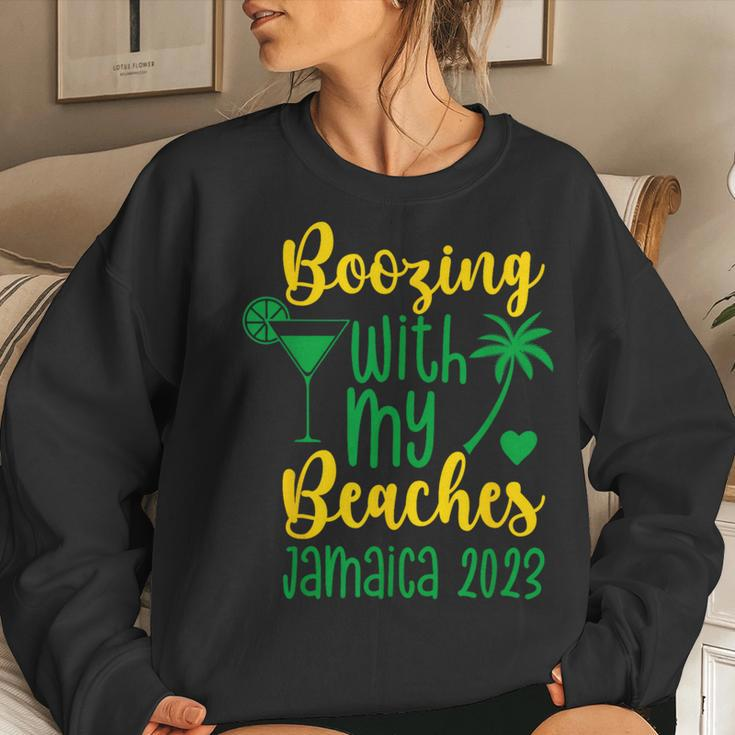 Boozing With My Beaches Jamaica 2023 Girls Trip Vacation Women Sweatshirt Gifts for Her