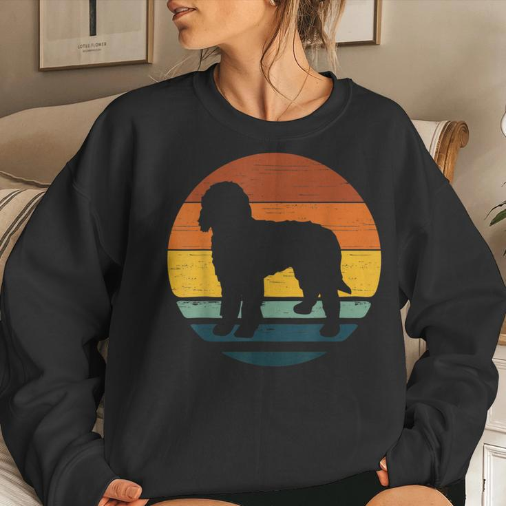 Boxerdoodle Vintage Retro Mom Dad Dog Women Sweatshirt Gifts for Her