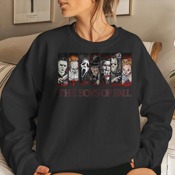 The Boys Of Fall Vintage Scary Horror Movie Halloween Women Sweatshirt Gifts for Her