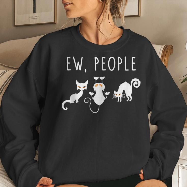 Cat Ew People Meowy Cat Lovers Mens And Womens Women Sweatshirt Gifts for Her