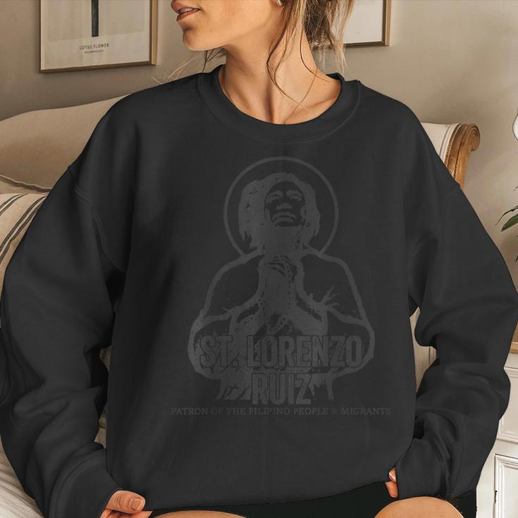 Catholicism St Lorenzo Ruiz Catholic Christian Saint Women Sweatshirt Gifts for Her